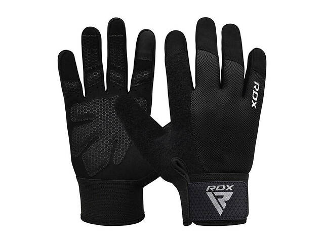 Рукавички для фітнесу RDX W1 Full Finger Plus Black M - Фото 1