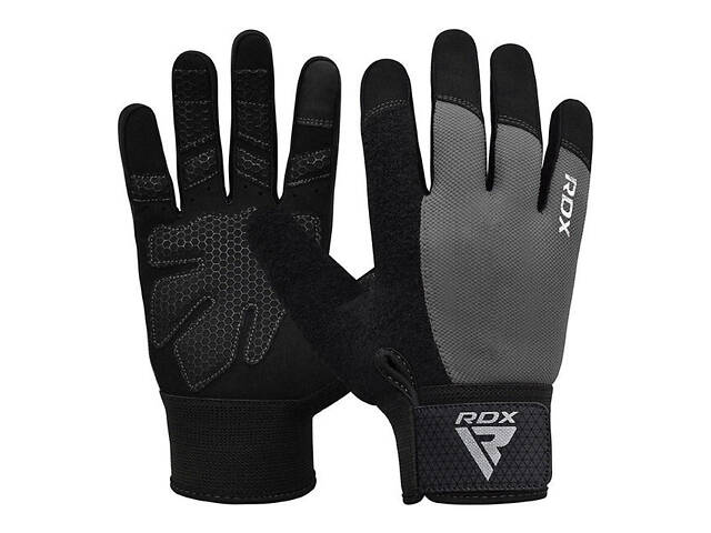 Перчатки для фитнеса RDX W1 Full Finger Plus Grey S - Фото 1
