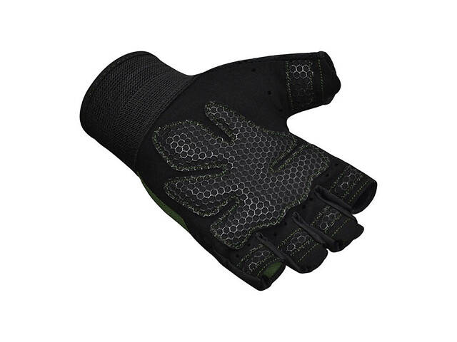 Рукавички для фітнесу RDX W1 Half Black Plus S - Фото 4