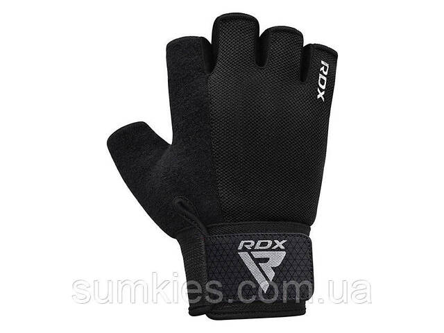 Рукавички для фітнесу RDX W1 Half Black Plus S - Фото 2