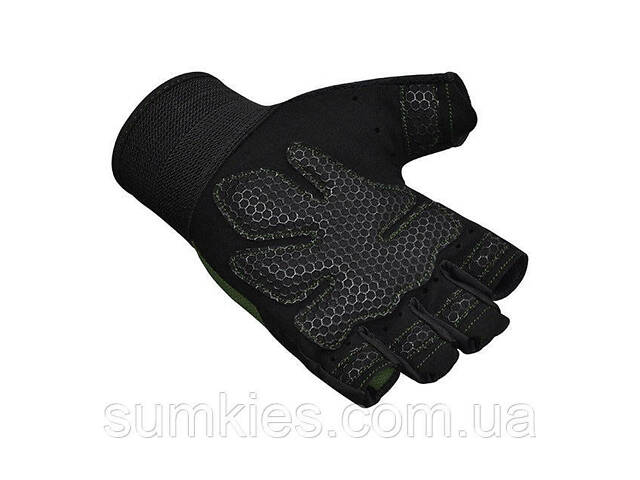 Рукавички для фітнесу RDX W1 Half Black Plus S - Фото 4