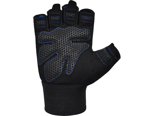 Рукавички для фітнесу RDX W1 HALF BLUE-XL - Фото 5