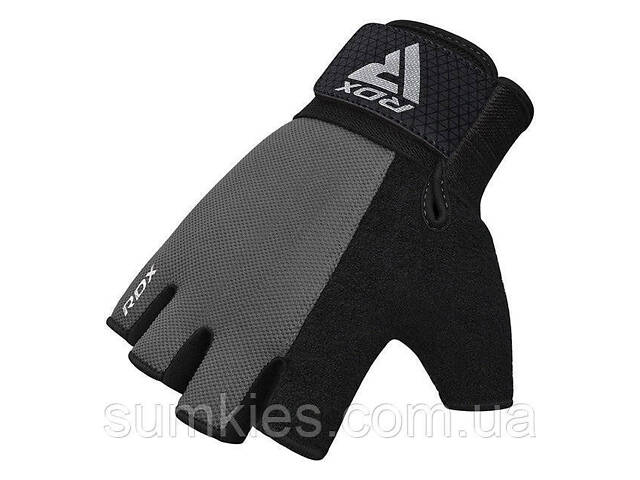 Рукавички для фітнесу RDX W1 Half Gray Plus S - Фото 3