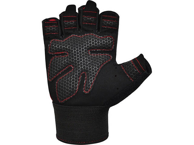 Рукавички для фітнесу RDX W1 HALF RED PLUS-L - Фото 3