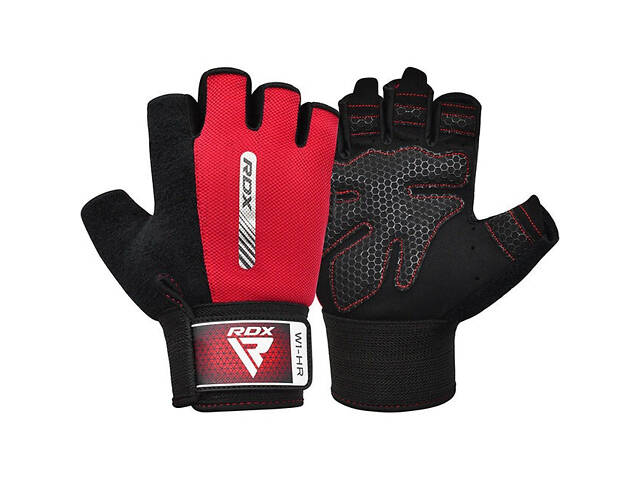 Рукавички для фітнесу RDX W1 HALF RED-XL - Фото 2
