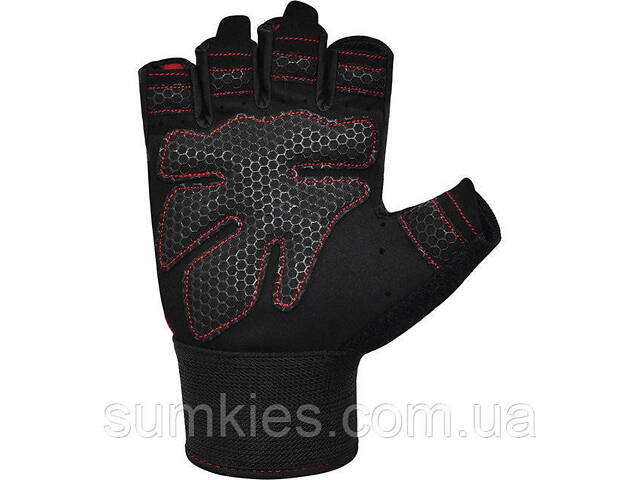 Рукавички для фітнесу RDX W1 HALF RED PLUS-XL - Фото 2