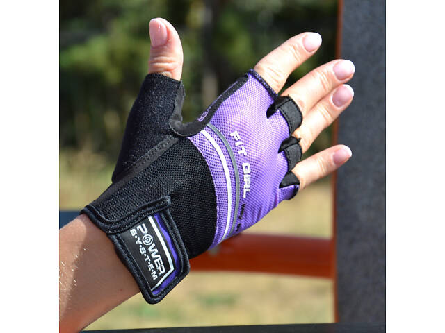 Рукавички для фітнесу та важкої атлетики Power System PS-2920 Fit Girl Evo Purple S - Фото 5
