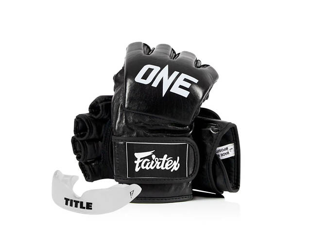 Рукавиці для ММА Fairtex FGV12 ONE Black L - Фото 1