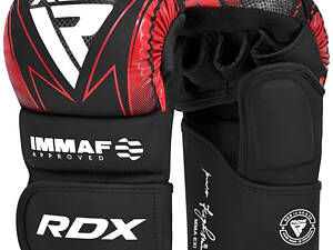 Рукавиці для ММА (Греплінгові рукавички) RDX схвалено IMMAF S Red