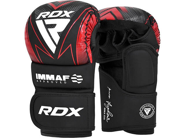 Рукавиці для ММА (Греплінгові рукавички) RDX схвалено IMMAF S Red - Фото 1