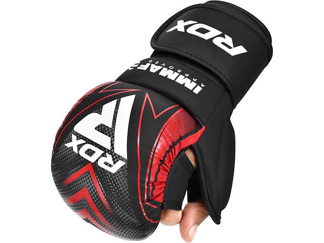 Рукавиці для ММА (Греплінгові рукавички) RDX схвалено IMMAF S Red - Фото 2