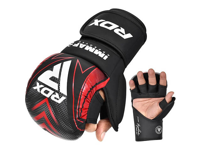 Рукавиці для ММА (Греплінгові рукавички) RDX схвалено IMMAF S Red - Фото 3