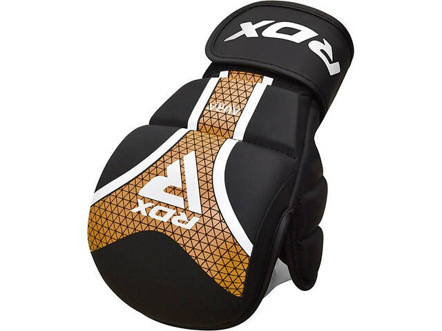 Рукавиці для ММА (Греплінгові рукавички) RDX SHOOTER AURA PLUS T-17 Black Golden XL - Фото 2