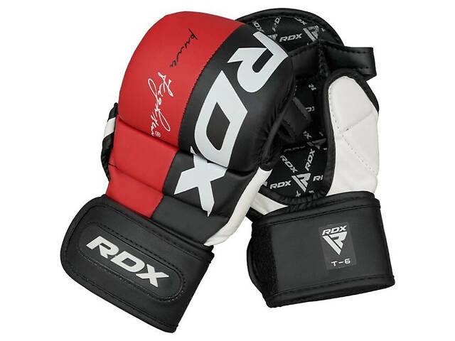 Рукавиці для ММА (Греплінгові рукавички) RDX T6 Plus Rex Red XL - Фото 4