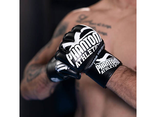 Рукавички для ММА Phantom Blackout Black S/M - Фото 4