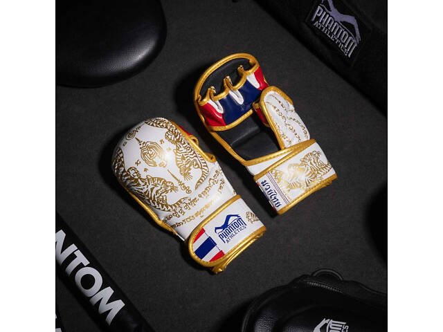 Рукавиці для ММА Phantom Muay Thai White Gold L/XL - Фото 4