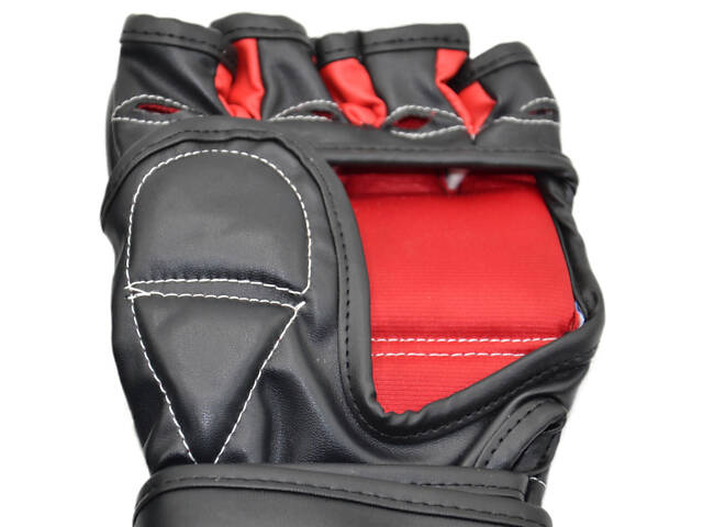 Рукавиці для MMA PowerPlay 3053 Чорно-Червоні L/XL - Фото 6