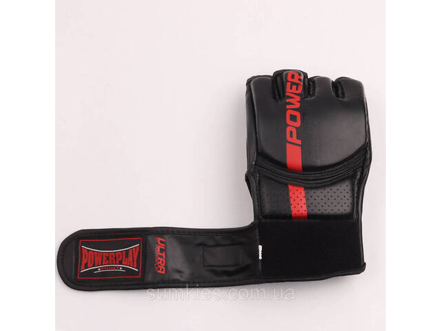 Рукавиці для MMA PowerPlay 3093 Чорні XL - Фото 5