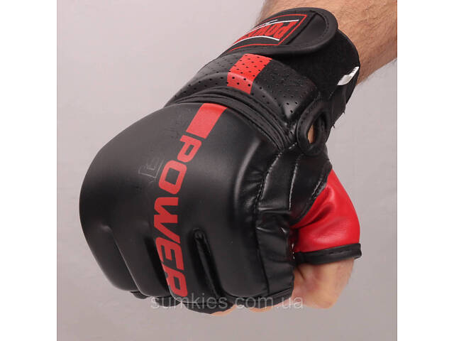 Рукавиці для MMA PowerPlay 3093 Чорні XL - Фото 7