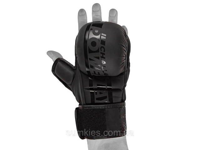 Рукавиці для MMA PowerPlay PP_3033 Ultra Matt Чорні XL - Фото 2
