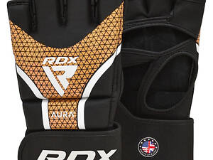 Рукавиці для ММА RDX AURA PLUS T-17 Black Golden XL