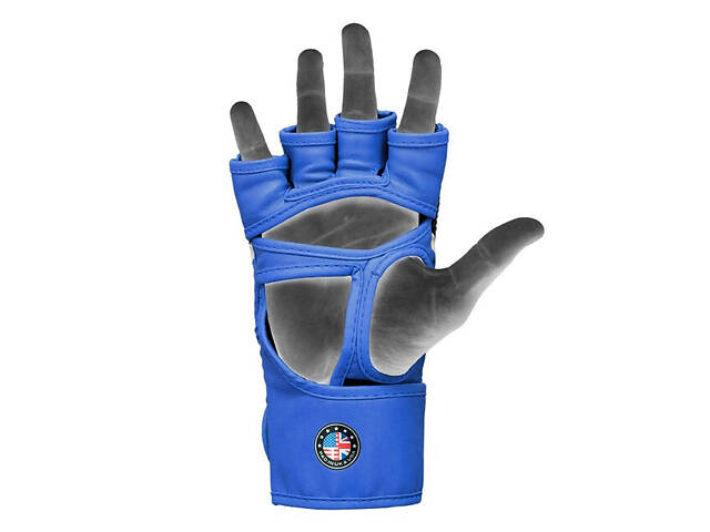Рукавиці для ММА RDX AURA PLUS T-17 Blue/Black XL - Фото 5
