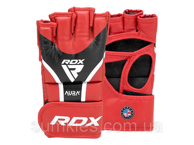 Рукавиці для ММА RDX AURA PLUS T-17 Red/Black XL - Фото 1