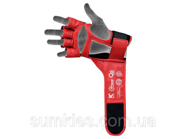 Рукавиці для ММА RDX AURA PLUS T-17 Red/Black XL - Фото 4