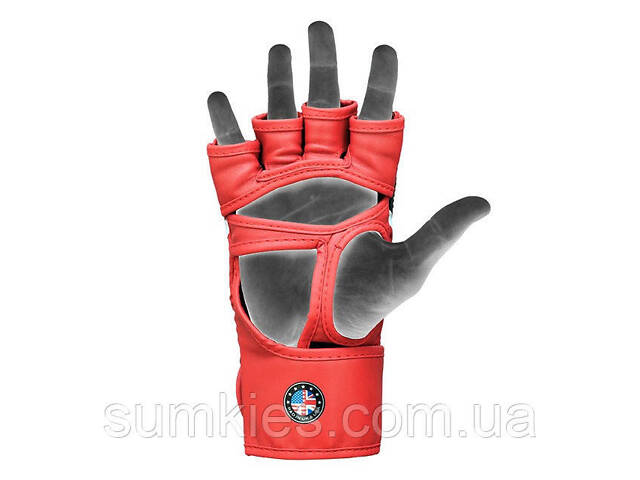 Рукавиці для ММА RDX AURA PLUS T-17 Red/Black XL - Фото 5