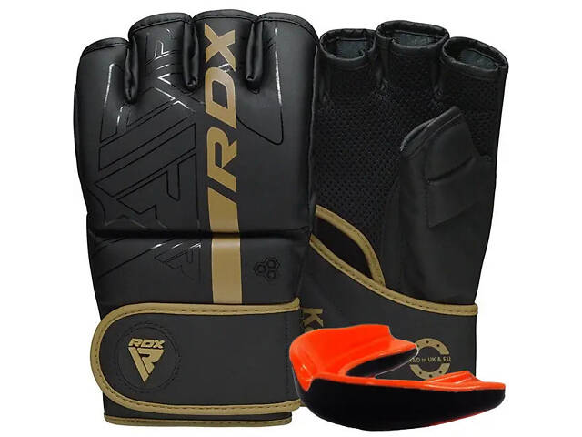 Рукавиці для ММА RDX F6 KARA Matte Golden XL - Фото 1