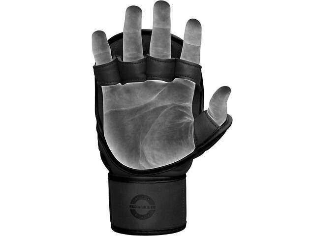 Рукавиці для ММА (Греплінгові рукавички) RDX F6 KARA Matte Black Plus S/M - Фото 4