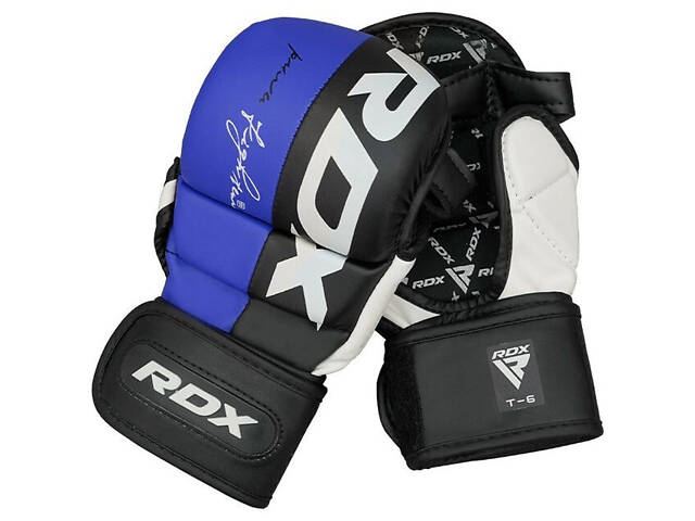 Рукавиці для ММА (Греплінгові рукавички) RDX T6 Plus Rex Blue L - Фото 2