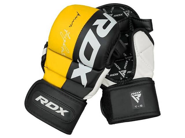 Рукавиці для ММА RDX T6 Plus Rex Yellow XL - Фото 2