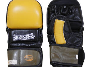 Рукавички для змішаних єдиноборств MMA Sprinter жовто-чорні