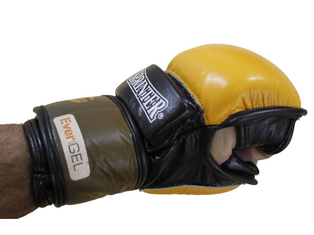 Рукавички для змішаних єдиноборств MMA Sprinter жовто-чорні - Фото 7