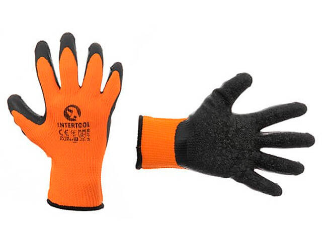 Перчатки Intertool латексная рифленая 9' (SP-0120) (12 шт.) - Фото 1