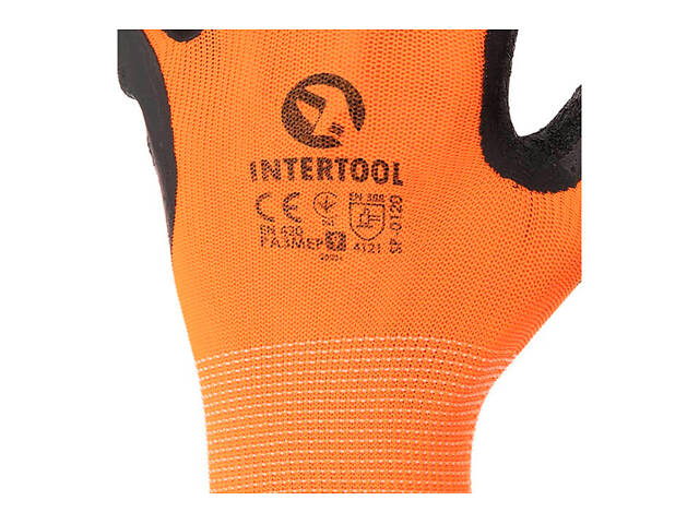 Перчатки Intertool латексная рифленая 9' (SP-0120) (12 шт.) - Фото 3