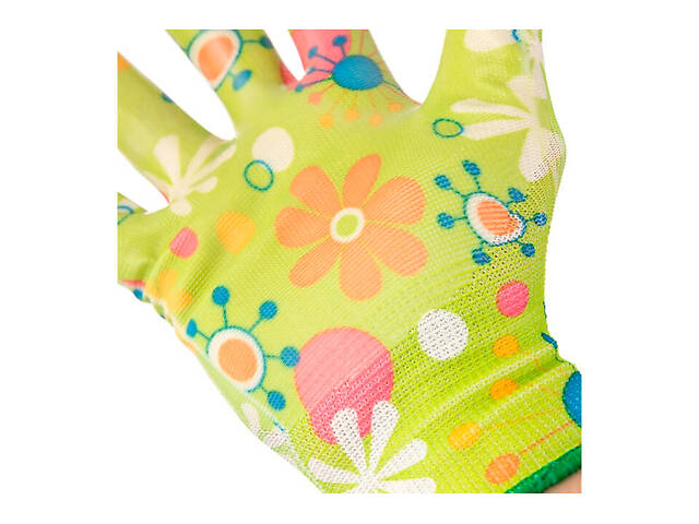 Рукавички Intertool садові нітрилові 8' (зелена) (SP-0163) (12 шт.) - Фото 2