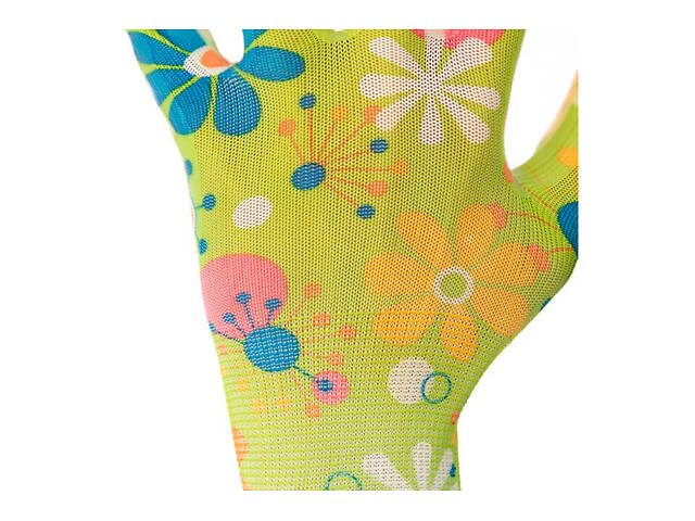 Рукавички Intertool садові нітрилові 8' (зелена) (SP-0163) (12 шт.) - Фото 3