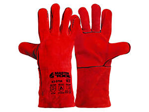 Перчатки Mastertool - замшевые краги 35 см х 14' (красные)