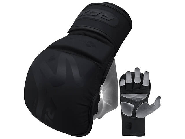 Рукавиці для ММА (Греплінгові рукавички) RDX T15 Noir Inner Matte Black L - Фото 2