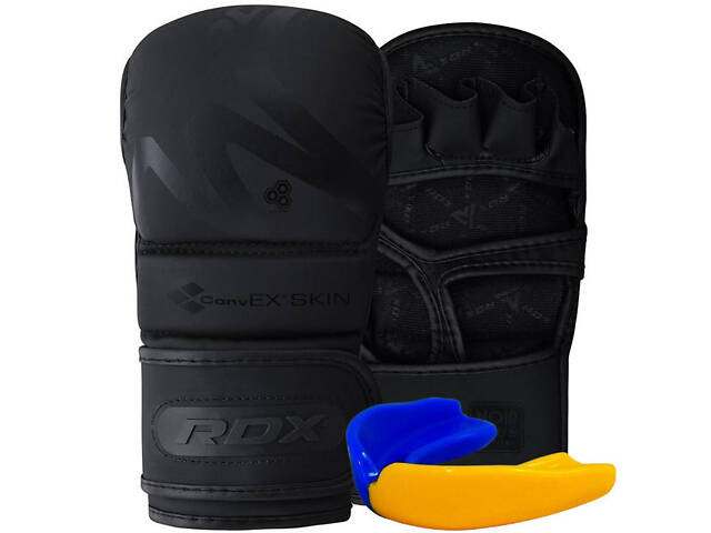 Рукавиці для ММА (Греплінгові рукавички) RDX T15 Noir Inner Matte Black S - Фото 1