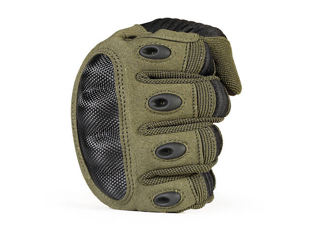 Рукавиці тактичні Primo Carbon повнопалі, сенсорні, розмір L - Army Green - Фото 3