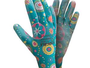 Рукавички трикотажні з частковим ПУ покриттям р8 (сині, манжет) SIGMA (9446561)