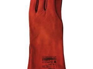 Замшеві рукавиці захисні Haisser 211522 118796 14 розмір червоні