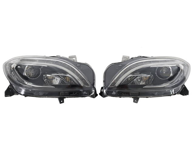 Передние фары (Bi-Xenon) комплектные V1 на Mercedes-Benz ML-Class W166 2011-2015 года - Фото 1