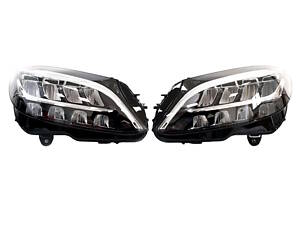 Передние фары Led High Performance (оригинал комплектные) на Mercedes-Benz C-Class W205 2018-2021 года