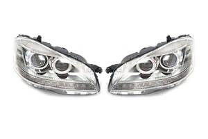 Передние фары на Mercedes S-Class W221 2009-2013 год (Bi-Xenon Adaptive + Night Vision + блоки)