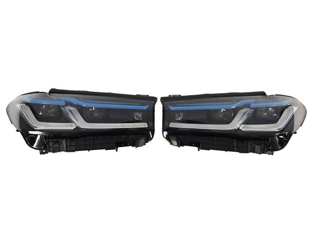 Передние фары (в стиле LCI Laser) V2 на BMW 5 Series G30/G31 2017-2020 года - Фото 1