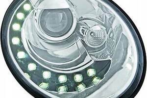 Передні фари VW Beetle 05-11 Clear / Chrome LED